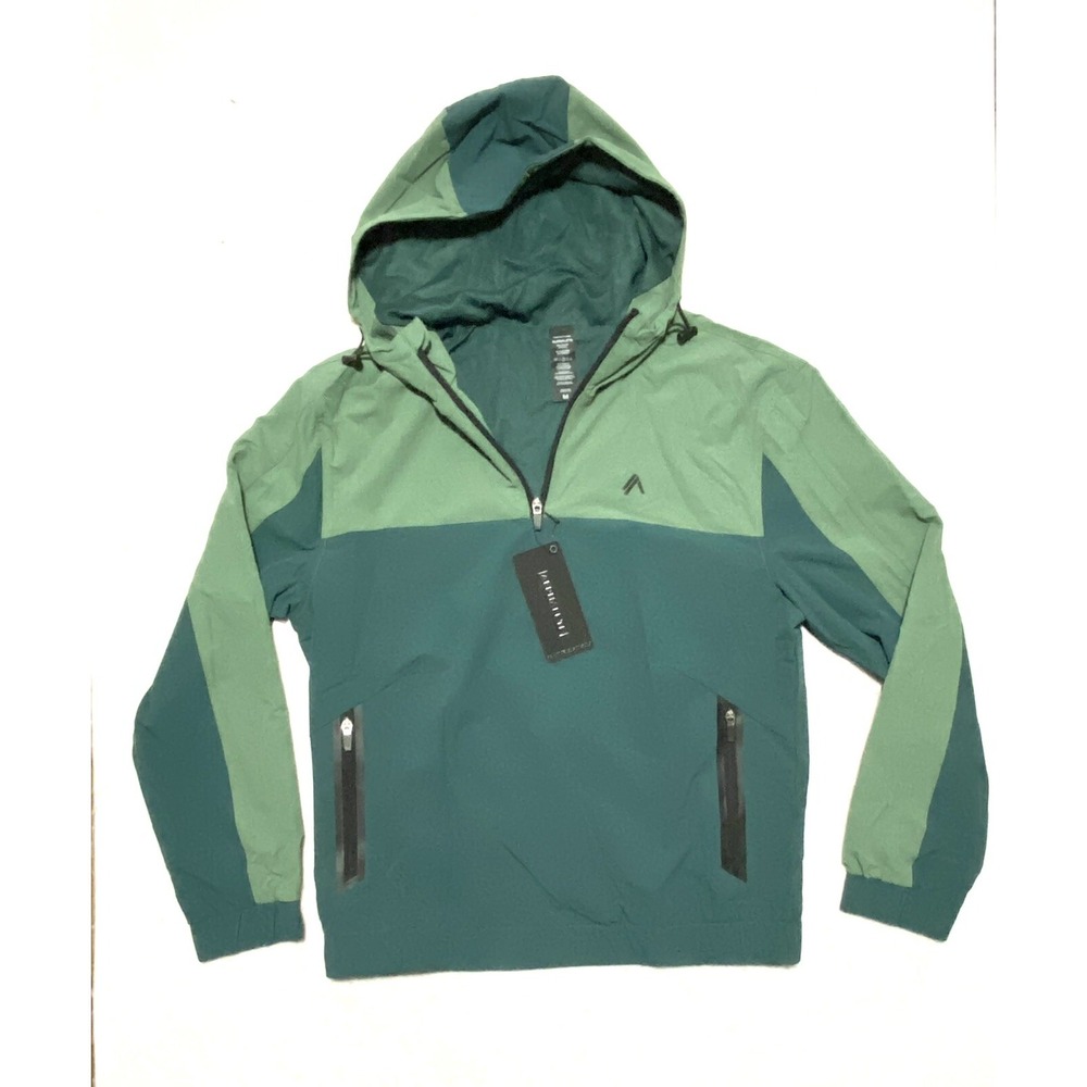 Alphalete Women's EXP Tech Windbreaker NWT Medium Hooded Luxury Green
